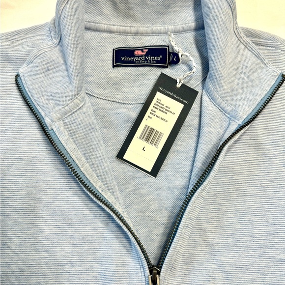 Vineyard Vines Men's White Cap/Marlin Blank Saltwater Quarter Zip Men’s L NWT - Picture 5 of 7